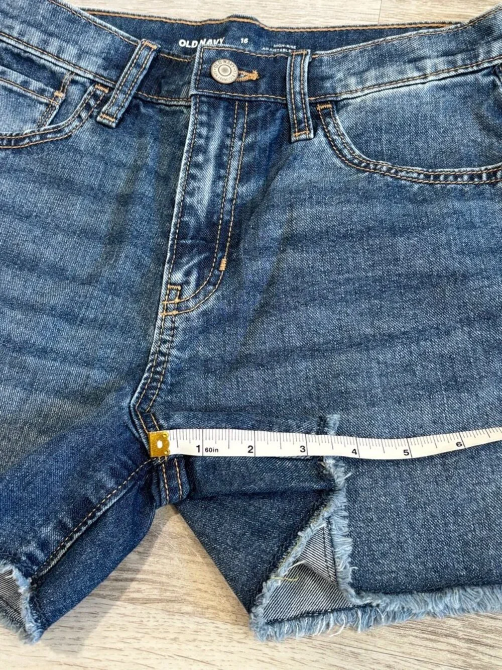NWT Old Navy High-Rise Adjustable Denim Shorts Girls Size 16
